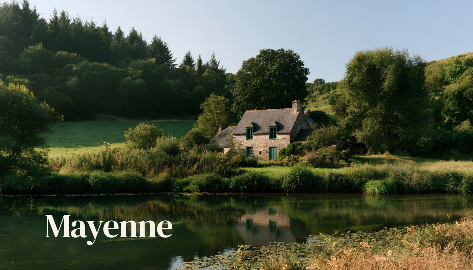 Paysage de bocage en Mayenne