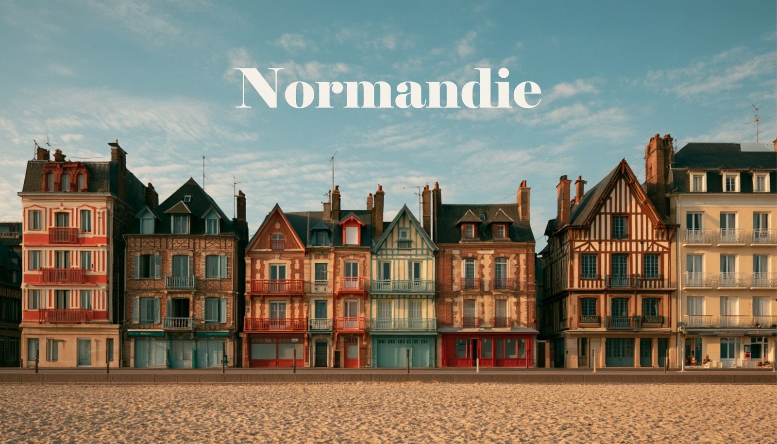Villas Belle Époque et planches de Deauville sur la Côte Fleurie, Normandie