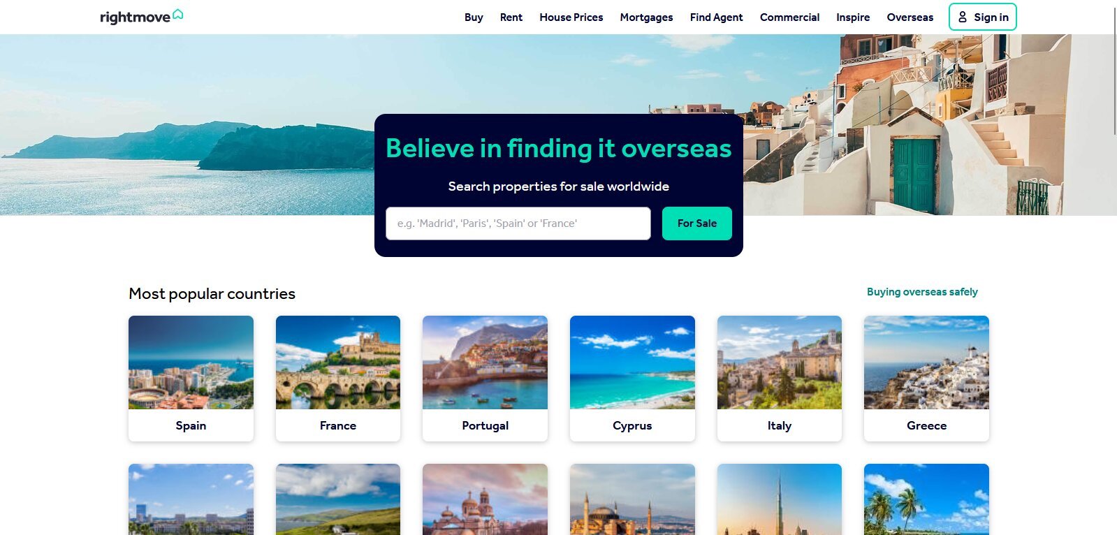 Rightmove Overseas, la référence mondiale pour acheter en Europe